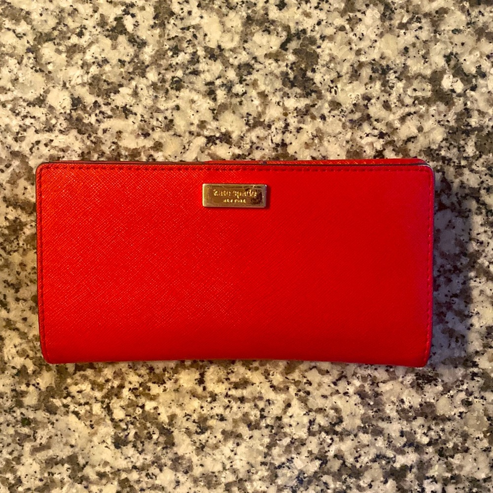 Kate Spade Slim Bifold Wallet - Red